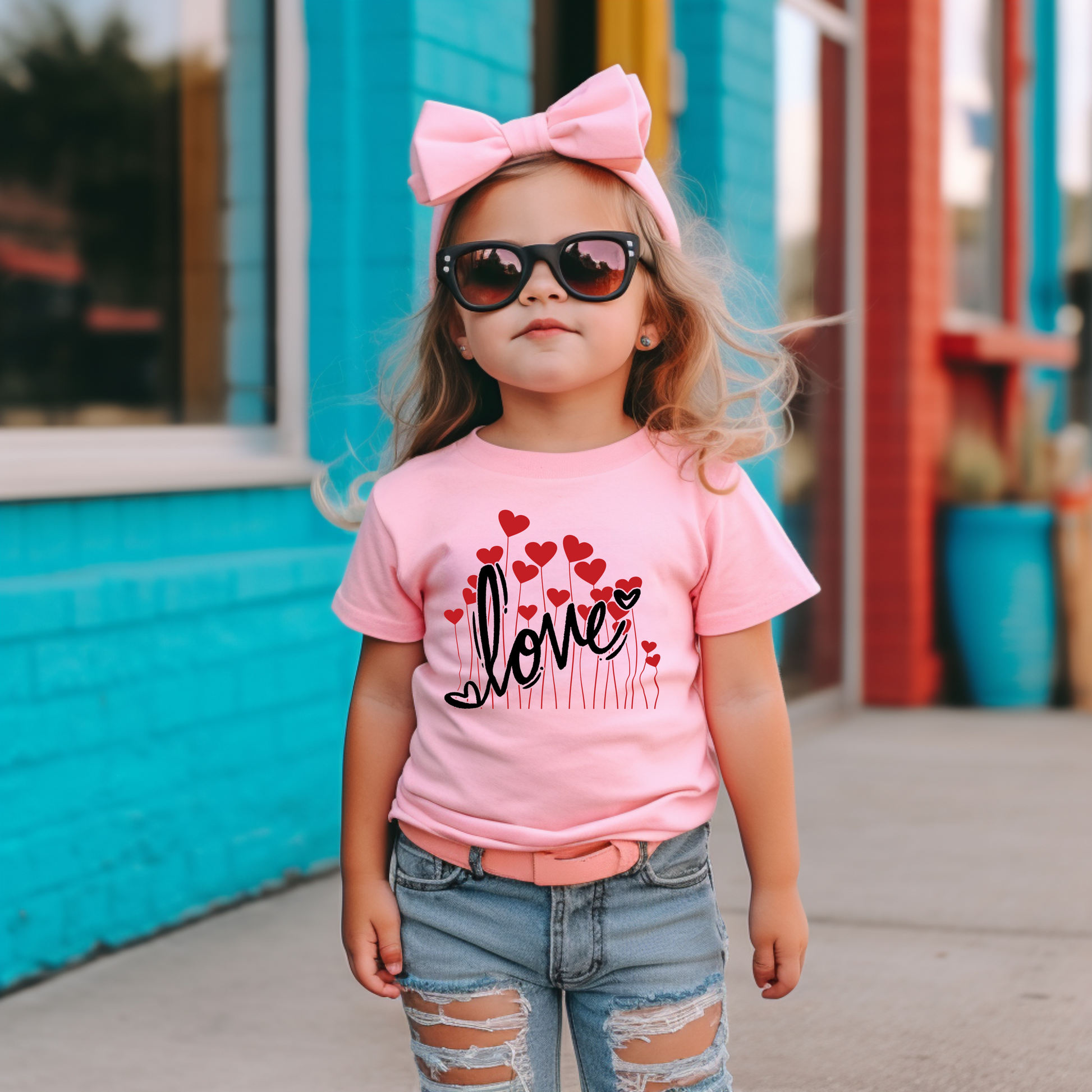 Little Love Bloom Tee Youth & Toddler Graphic Tee Youth Graphic Tee Tea Shirt Shoppe 2T Pink