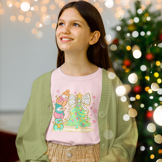 Snowman Squad & Sparkly Tree Youth & Toddler Graphic Tee