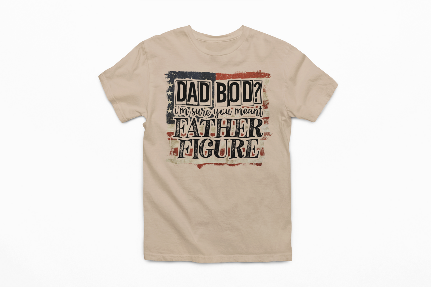 Father Figure Graphic Tee Mens T-shirt Tea Shirt Shoppe S Tan