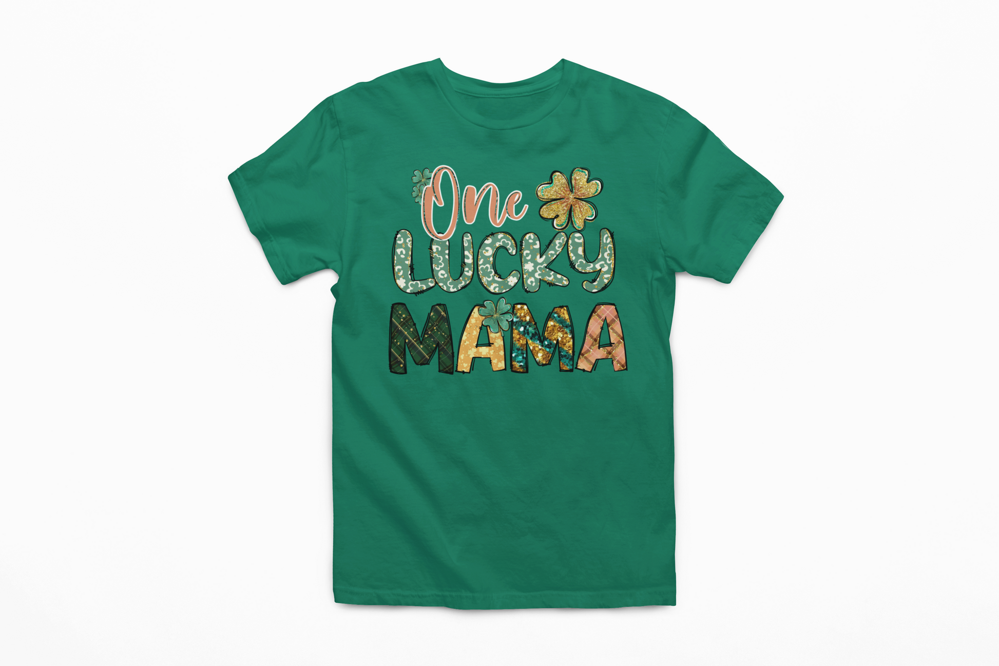 One Lucky Mama St. Patricks Day Graphic Tee T-shirt Tea Shirt Shoppe