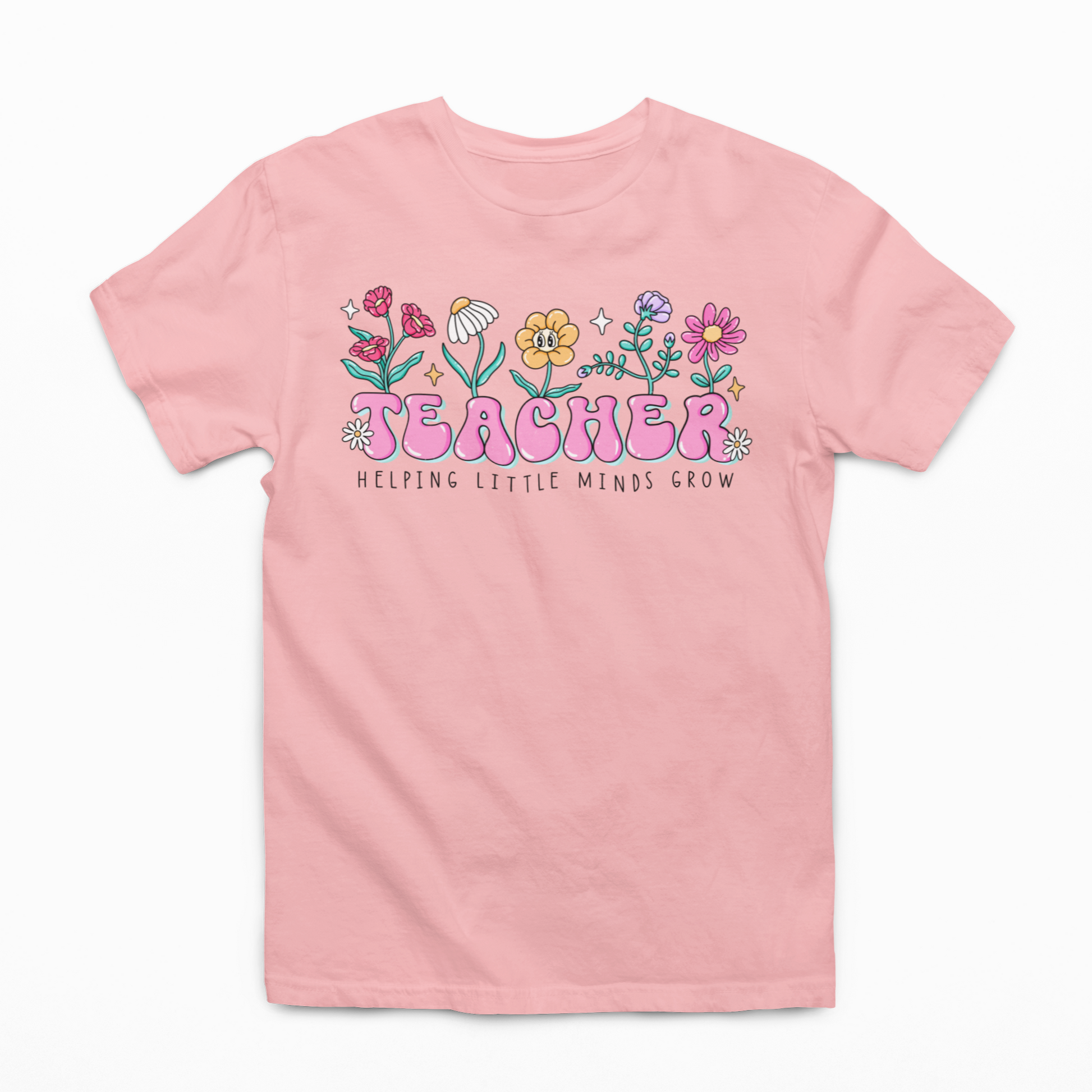 Helping Little Minds Grow Graphic Tee T-shirt Tea Shirt Shoppe S Pink