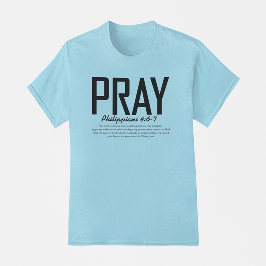 Pray Without Worry Adult Graphic Tee