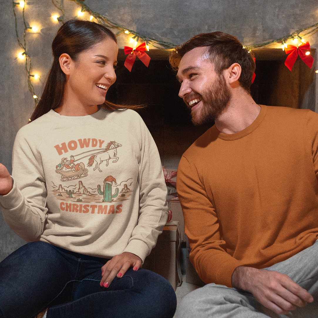 Howdy Christmas Desert Full Color Ready For Press DTF Print Transfer, Direct To Film