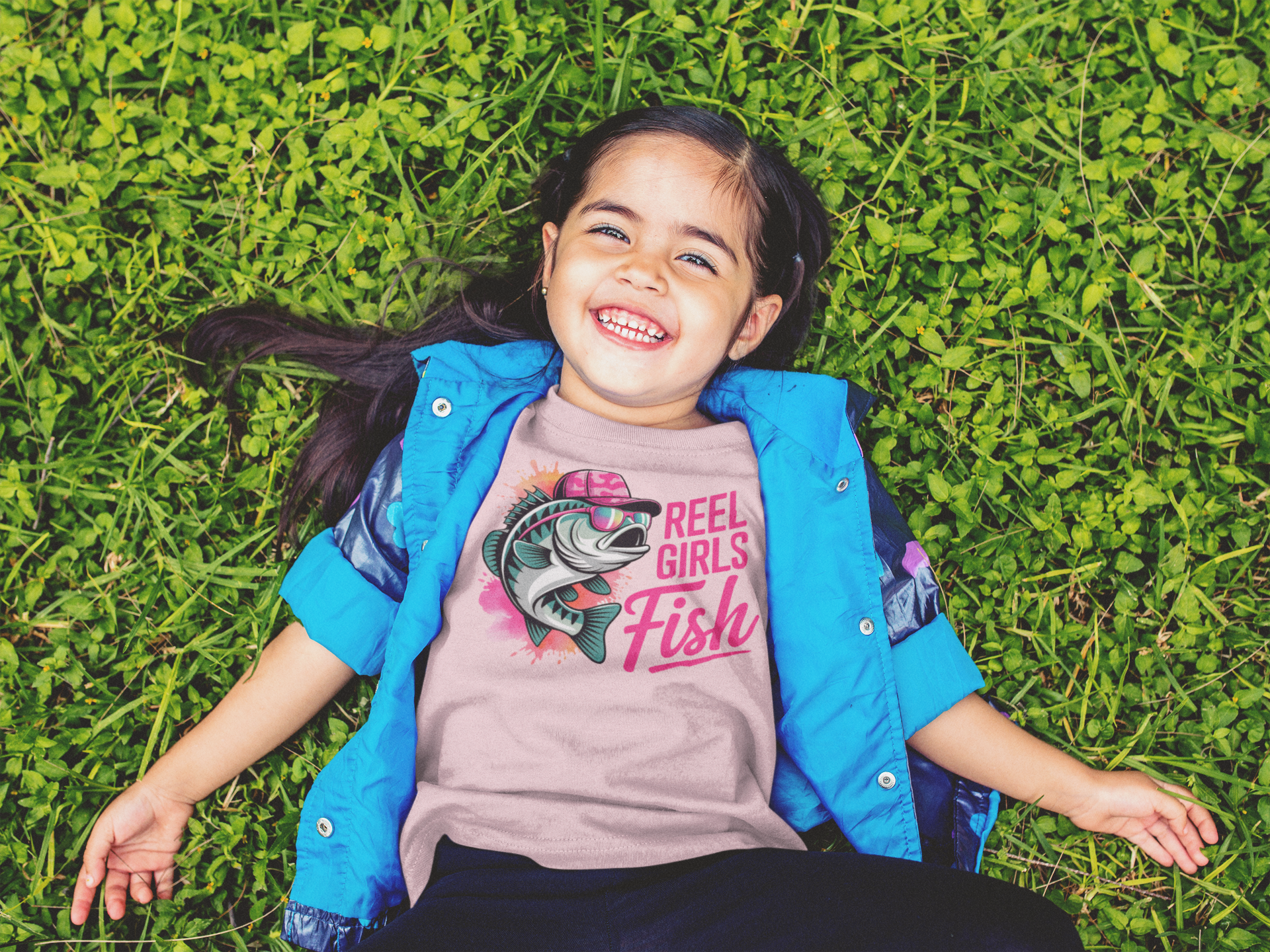 Reel Girls Fish Youth & Toddler Graphic Tee Youth Graphic Tee Tea Shirt Shoppe