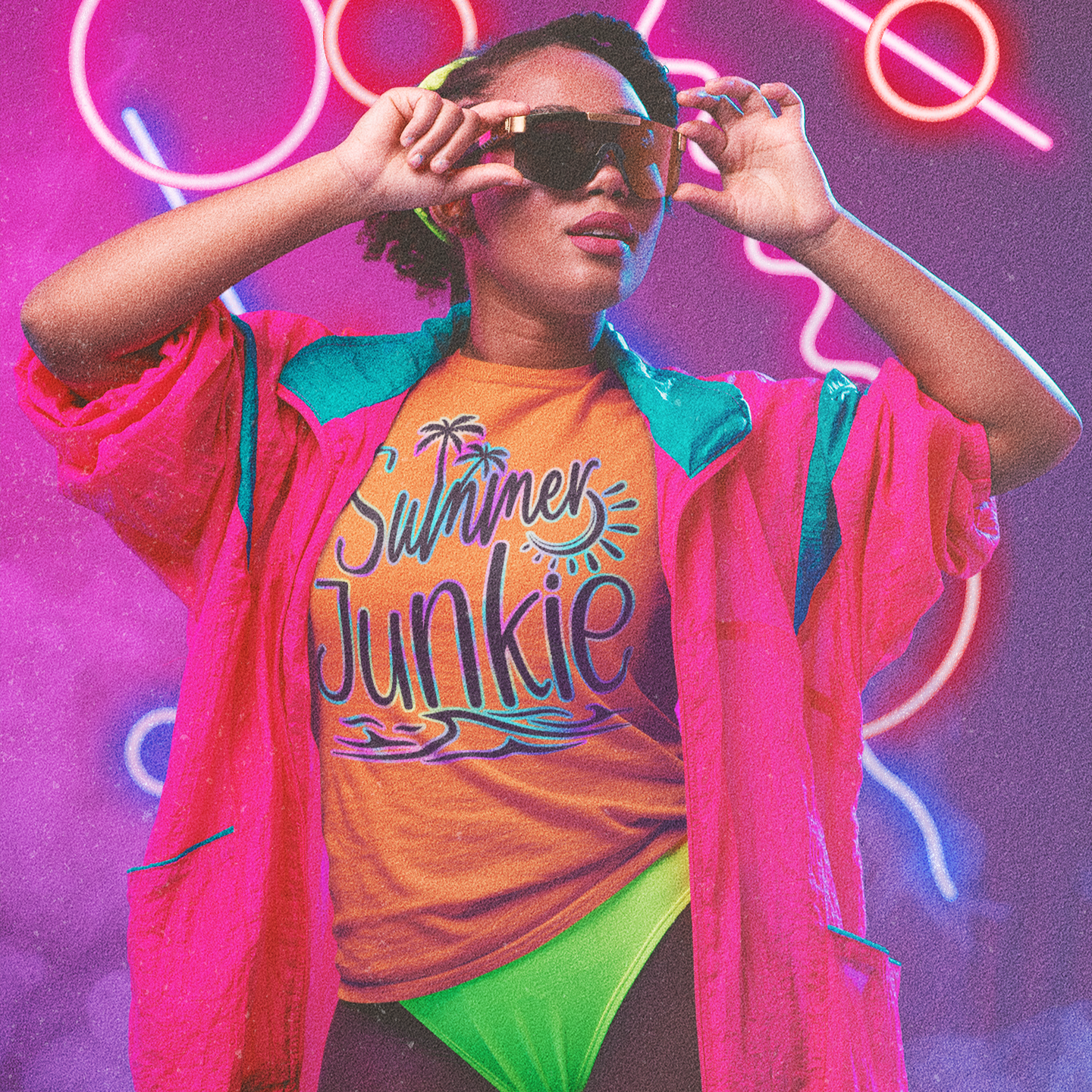 Summer Junkie Hot Peel Custom Full Color Ready For Press DTF Print Transfer, Direct To Film DTF Tea-Shirt Shoppe