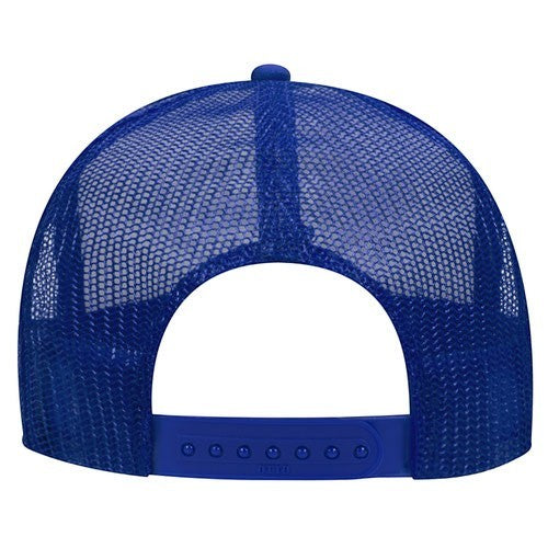 Tea Shirt Shoppe Wholesale blue mesh trucker hat with adjustable snapback closure