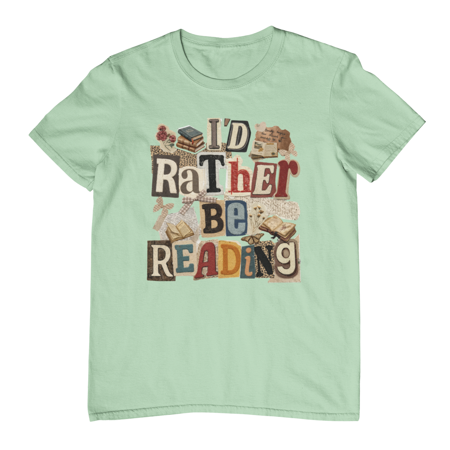 Id Rather Be Reading Adult Graphic Tshirt