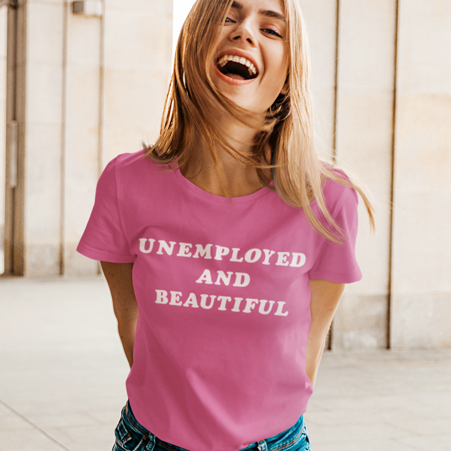 Unemployed Graphic Tee T-shirt Tea Shirt Shoppe YS Heliconia
