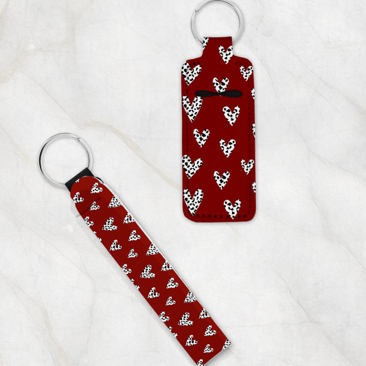 Hearts Aflutter Lip Balm Keychain keychain Tea Shirt Shoppe