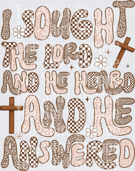I Sought The Lord and He Heard, Christian Png