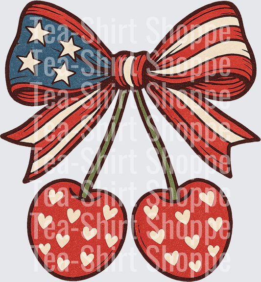 America Cherry Coquette Bow