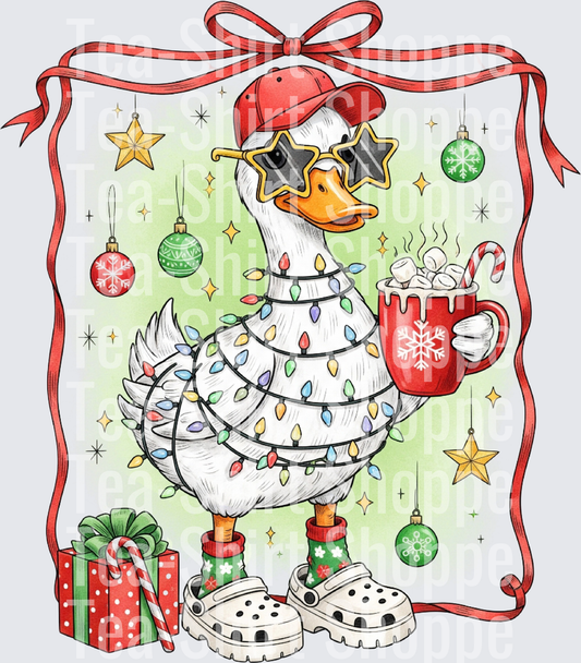 Cool Christmas Goose PNG Clipart