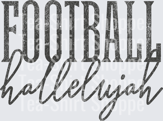 Football Hallelujah Distressed Grunge Typography