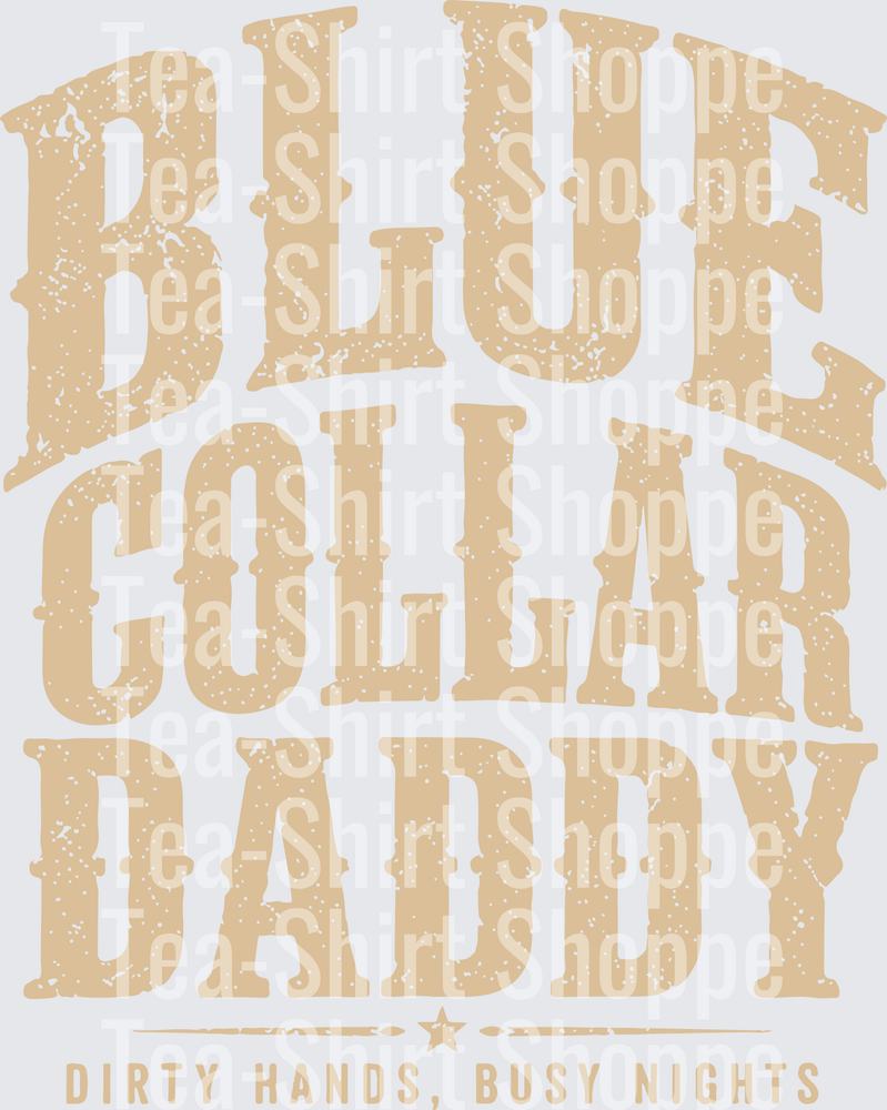 Blue Collar dad Tank ink