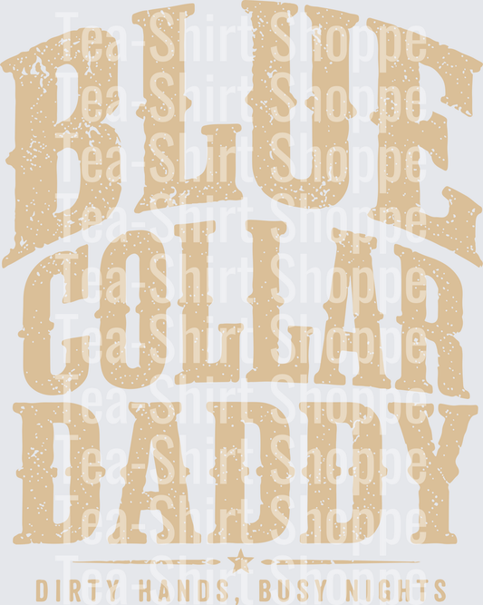 Blue Collar dad Tank ink