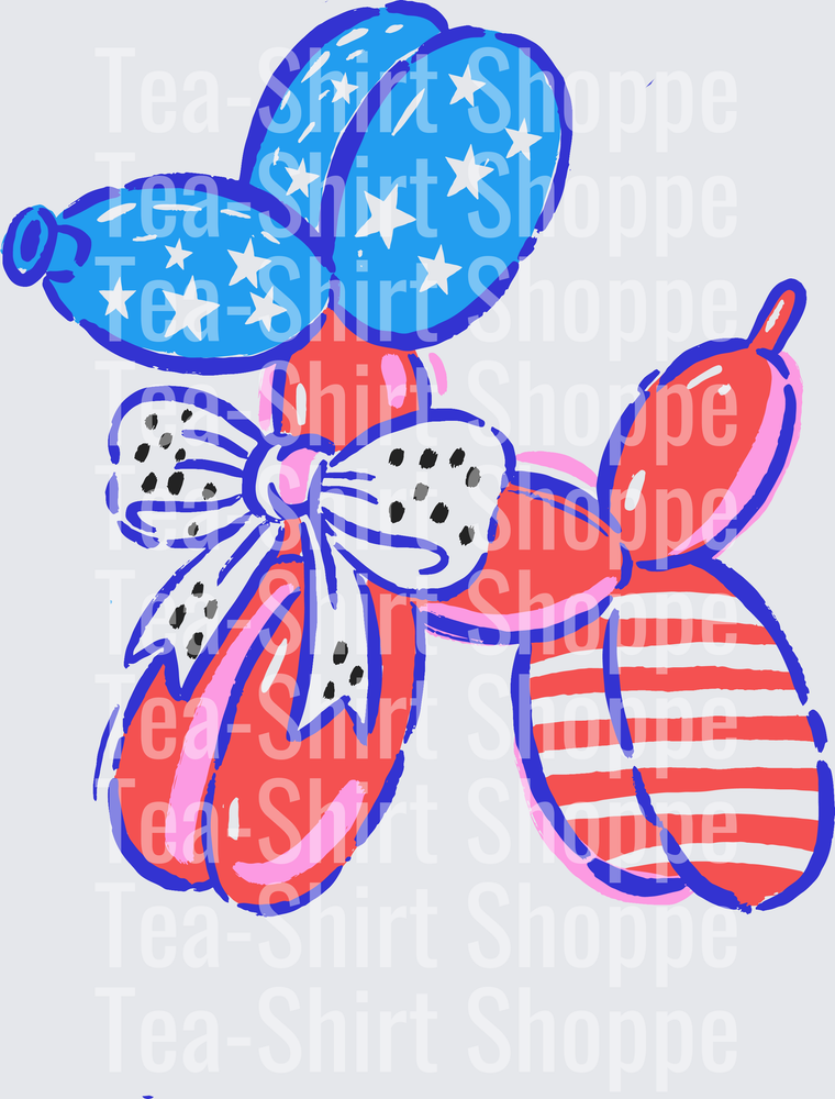 4th of july balloon dog