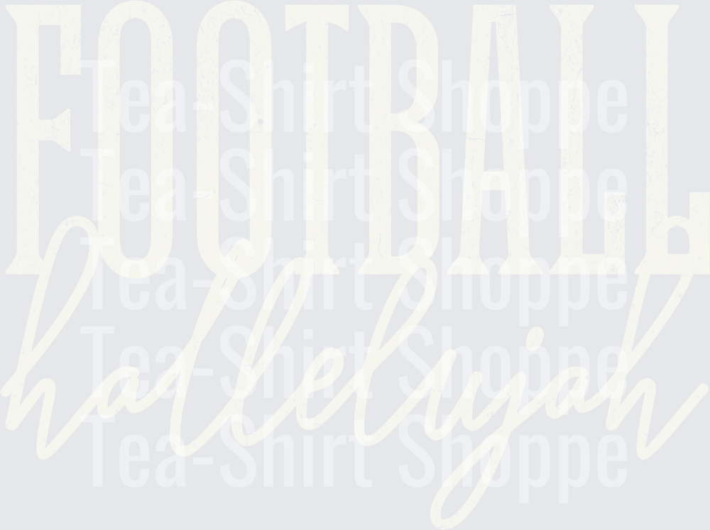 Football Hallelujah Distressed Vintage Typography