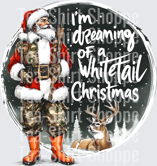 I'm Dreaming Of A Whitetail Christmas Hunter Santa Buck