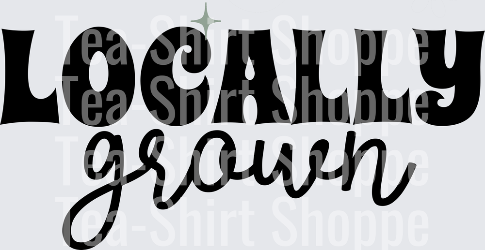Locally Grown Retro Bold Script Typography with Star Accent