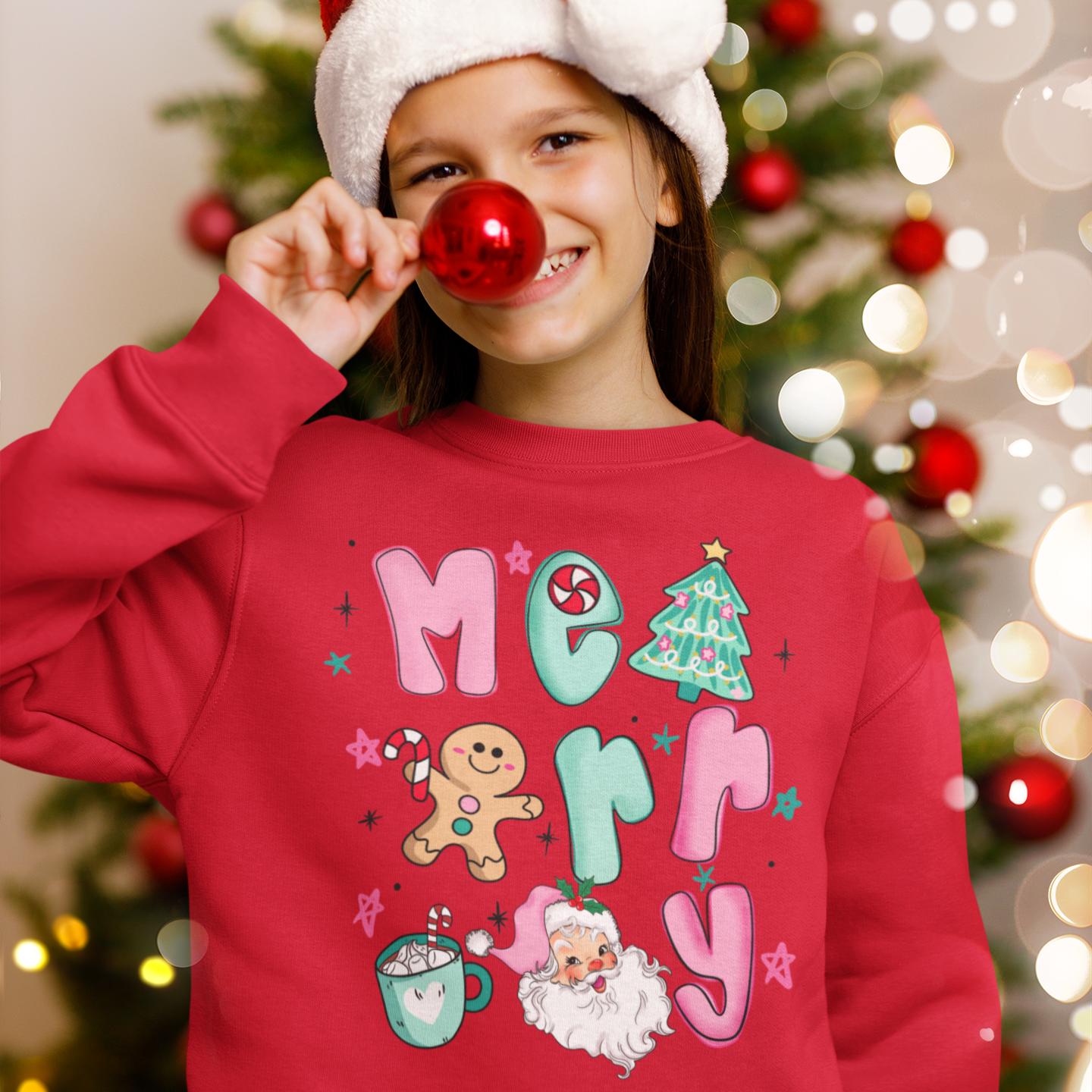 Candy Cane Merry Graphic Sweatshirt