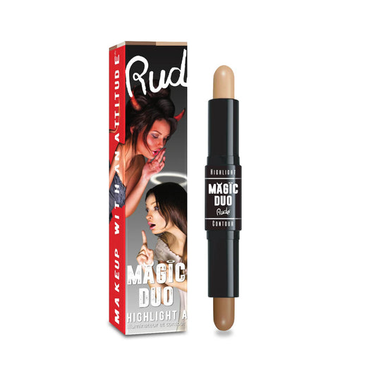 Magic Duo Highlight & Contour: Tan  Rude Cosmetics   