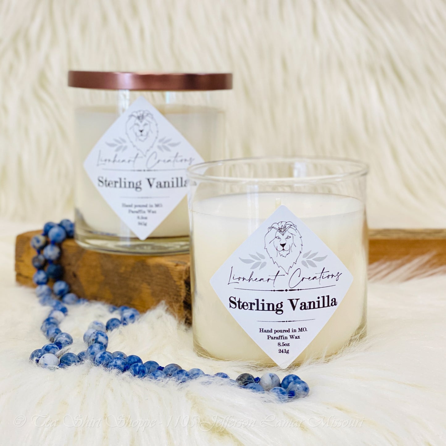 Sterling Vanilla Paraffin Wax Candle  Start your day with a burst of freshness with Lionheart Creation's hand poured Rustic Sandalwood candle. 