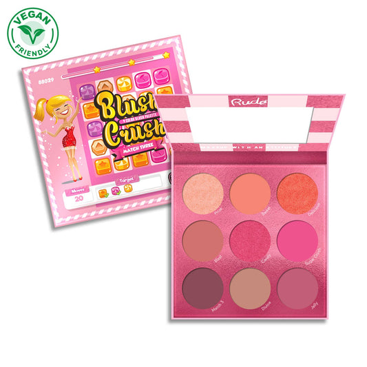Blush Crush 9 Color Blush Palette - Match Three  Rude Cosmetics   