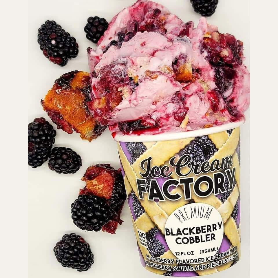Ice Cream Factory Blackberry Cobbler Ice Cream 