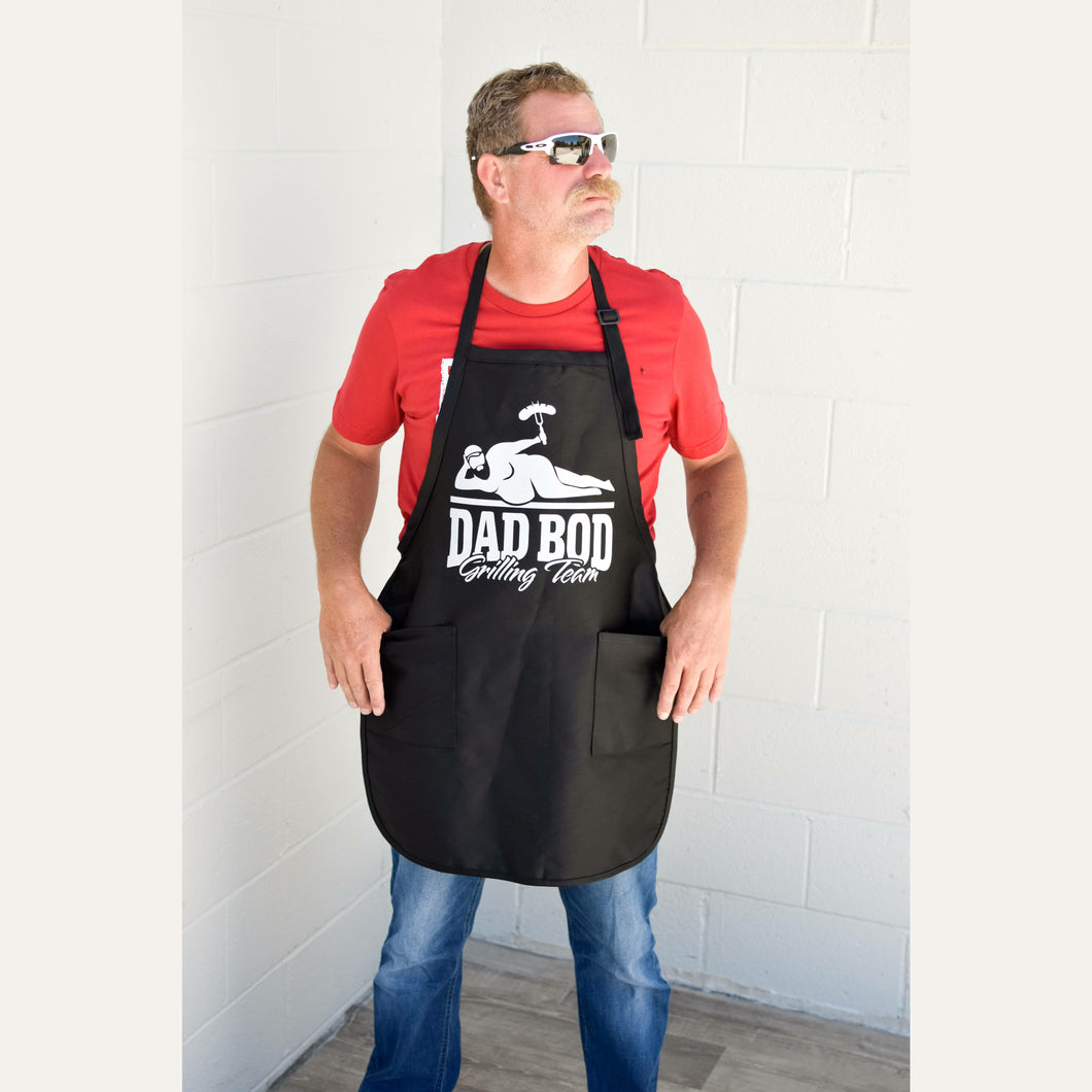 Dad Bod Grilling Team Black Apron