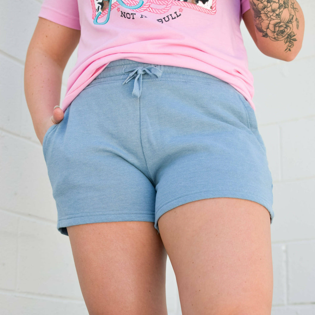 Misty Blue Sweat Shorts