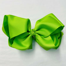 Lime green grosgrain bow