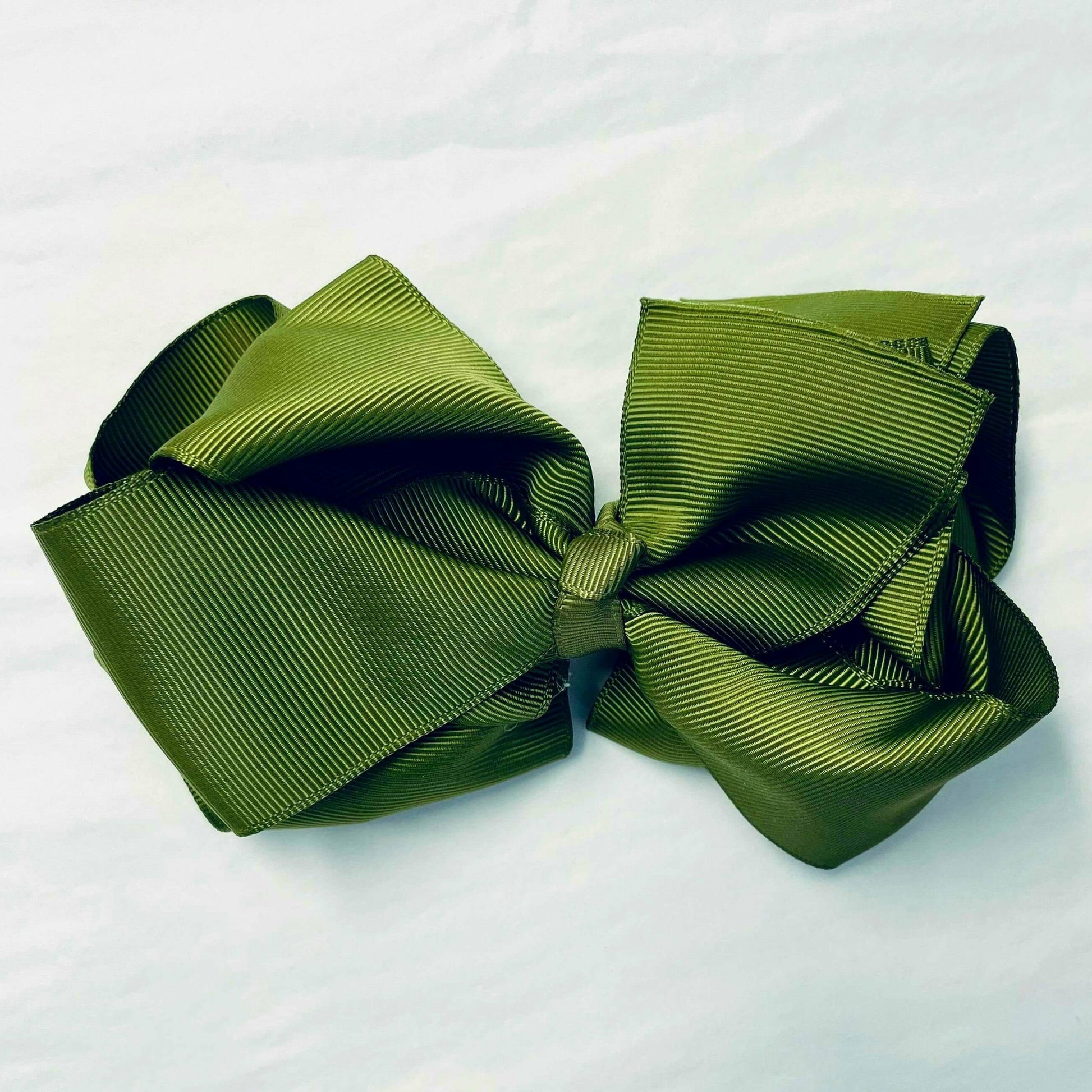 olive green grosgrain bow