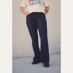  Special A Dark Wash Mid-Rise Boot Cut Jeans by Special A sold by Tea-Shirt Shoppe - SpecialADarkWashMid-RiseBootCutJeans_2.jpg
