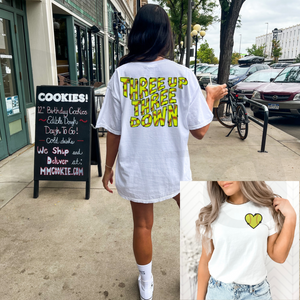 Three Up Three Down Softball DTF Print Transfer