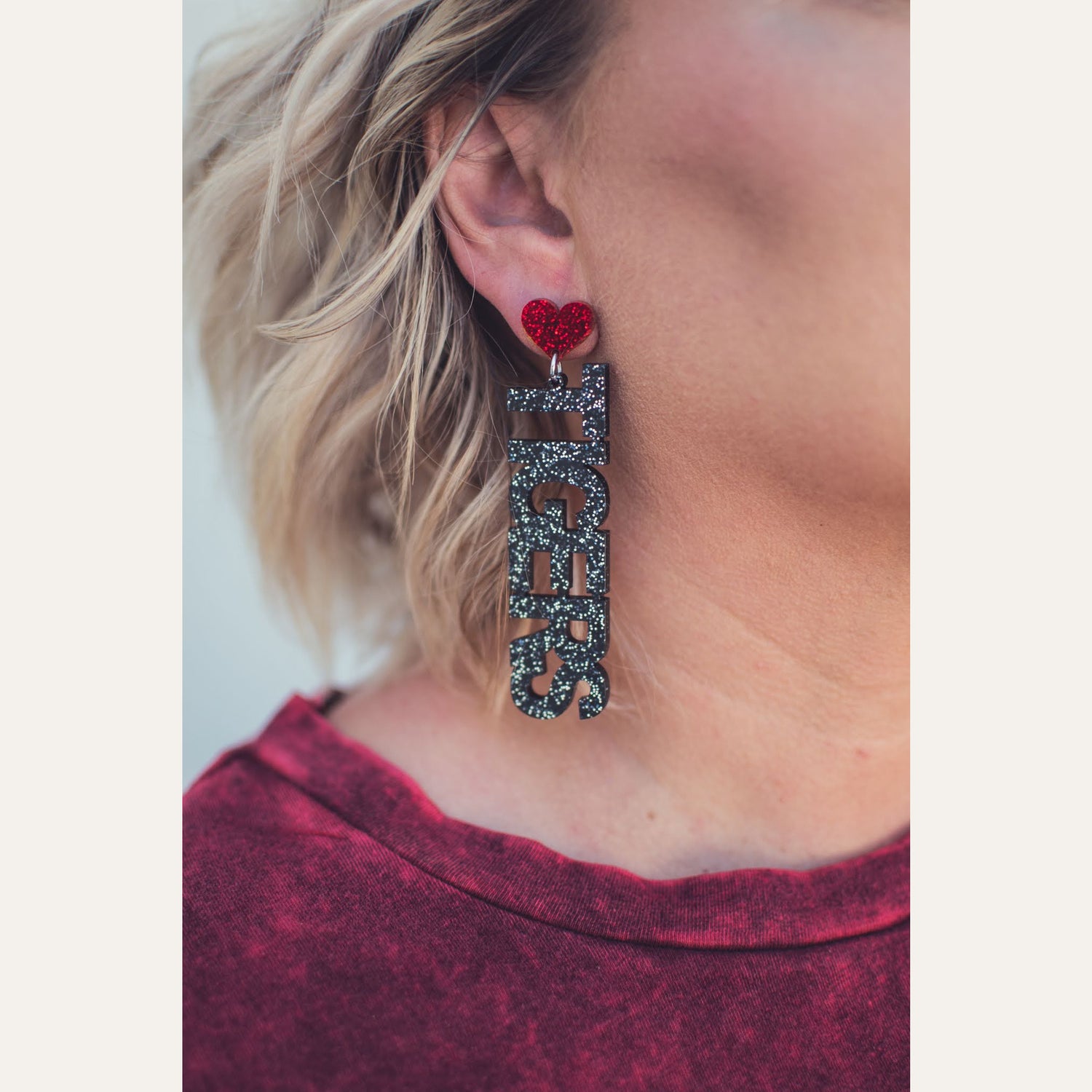 I Love Tigers Earrings Earrings Hello Happiness Designs   