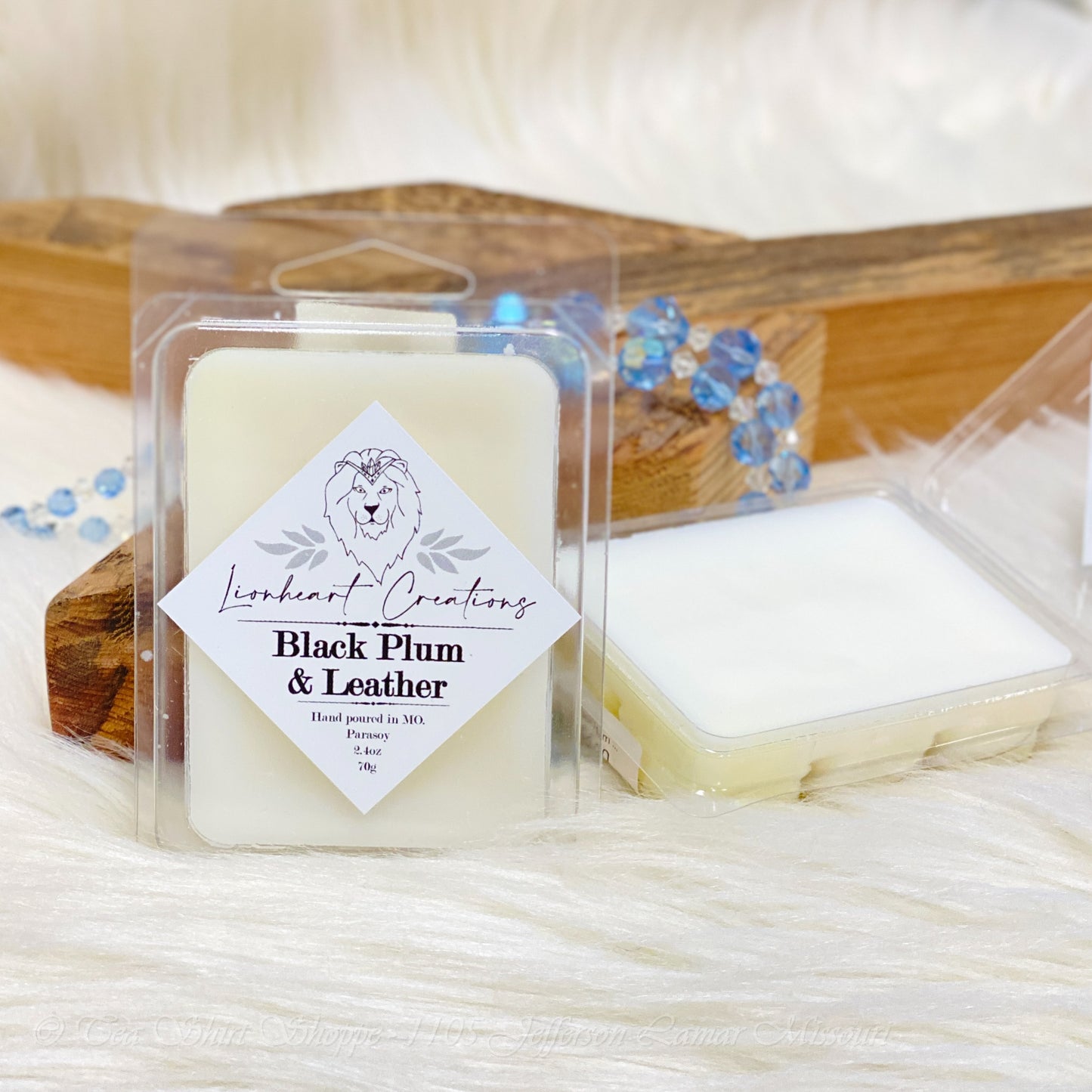 Black Plum & Leather Scented Wax Melt Welcome your home with the sweet, yet sensual scent of Black Plum & Leather Wax Melt! This delightful blend is sure to fill your space with a warm, comforting aroma that will have your guests asking what you have burning.