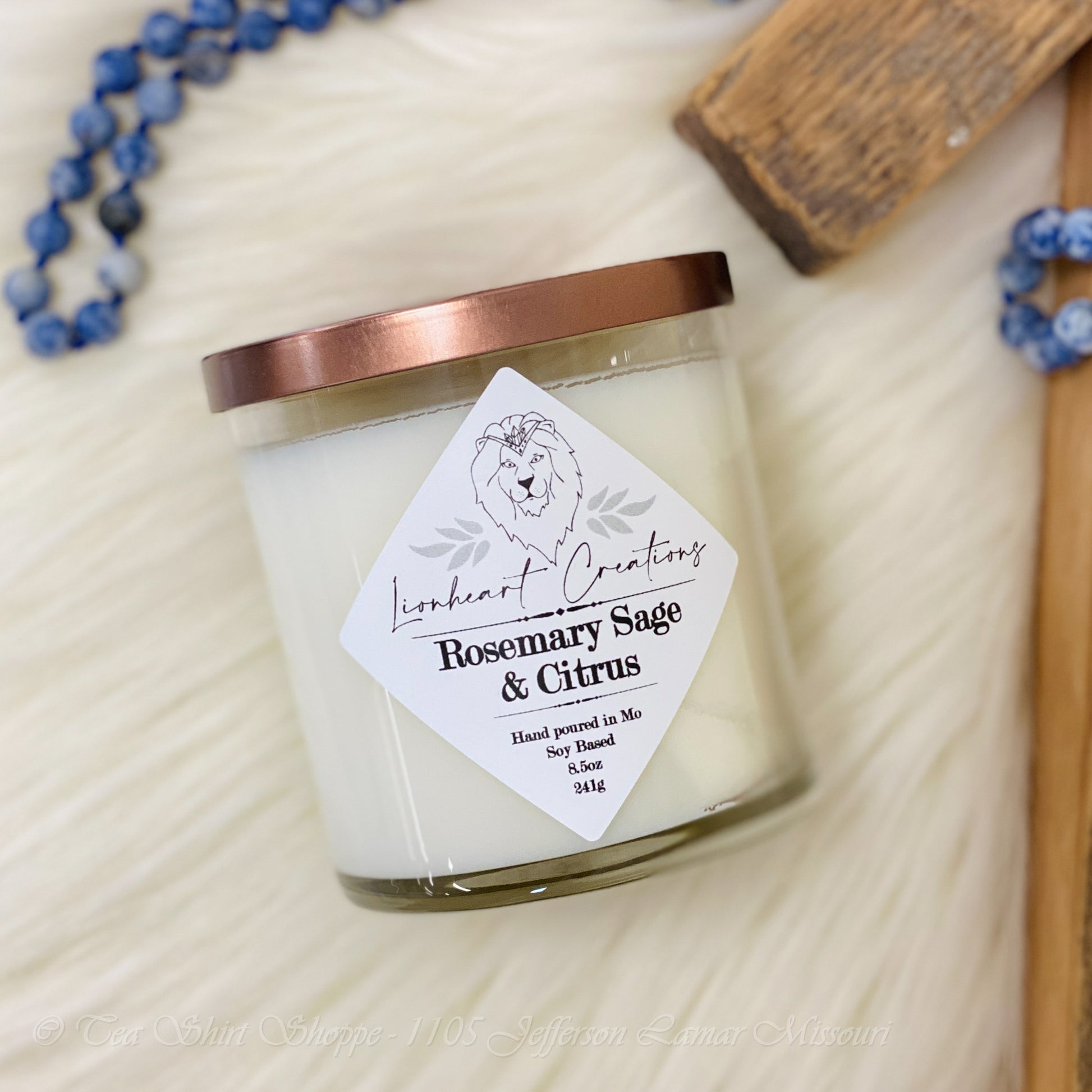 Rosemary Sage & Citrus Soy Based Candle Candles Lionheart Creations   