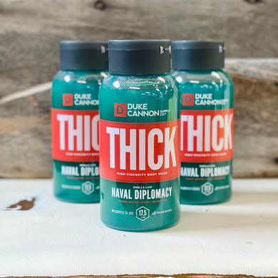 3X THICKER than teenage body wash Plant-based thickeners for superior lather Mineral enriched to naturally exfoliate Aloe vera to hydrate and protect Bonus: no loofah required Paraben, phthalate, and cruelty-free Size: 17.5 oz. *Never tested on animals. Just bad interns.