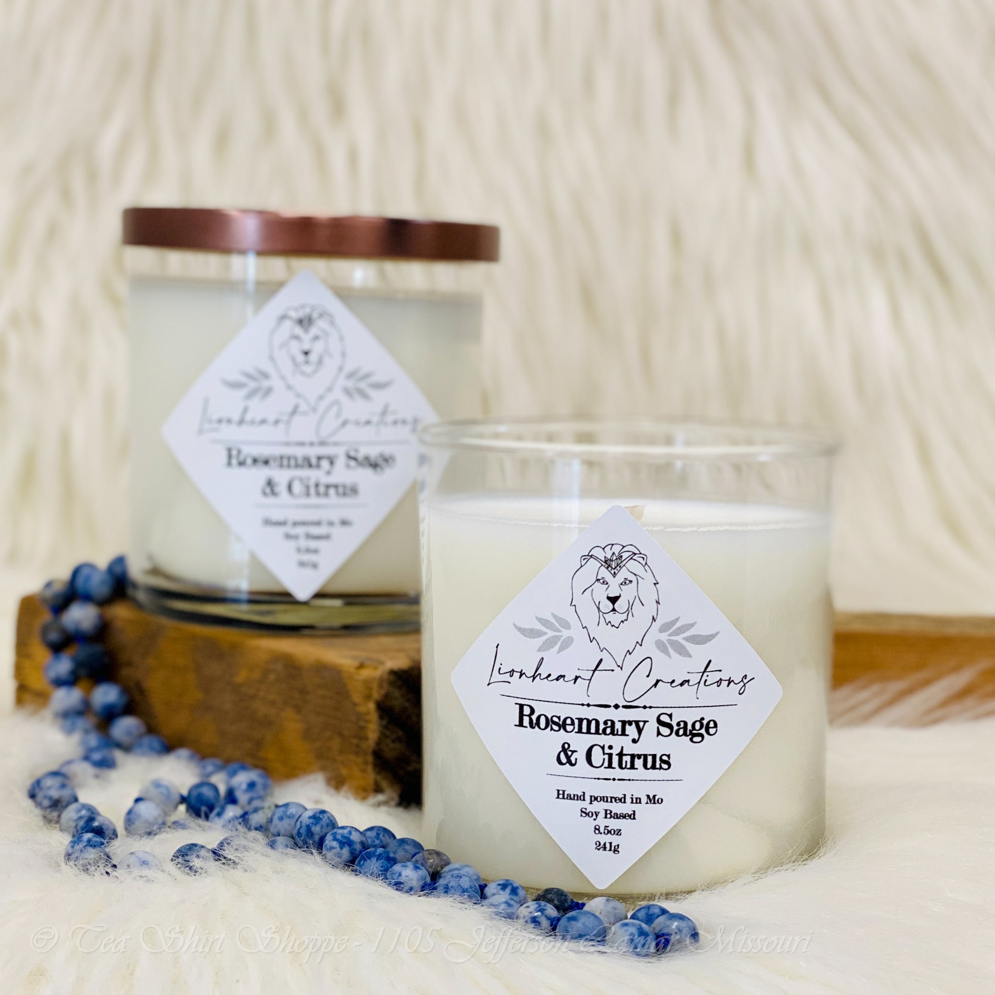 Rosemary Sage & Citrus Soy Based Candle Candles Lionheart Creations   