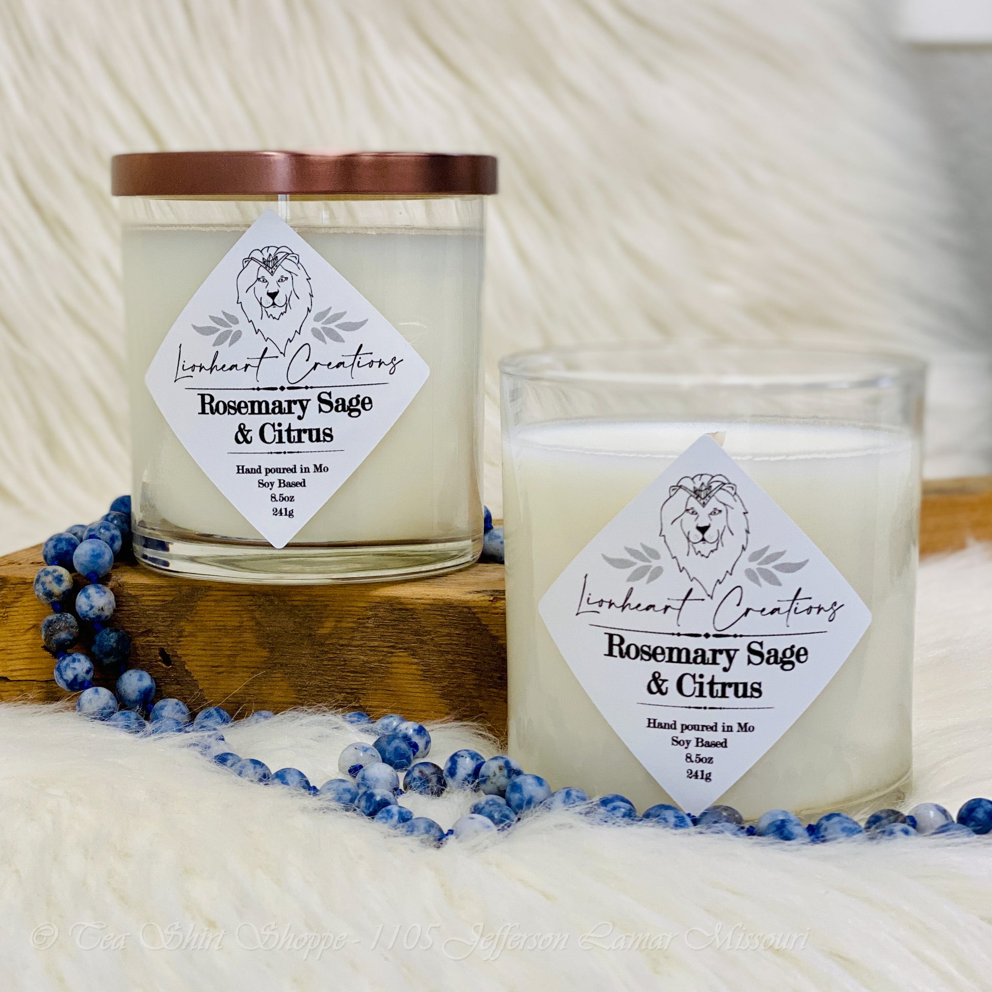 Rosemary Sage & Citrus Soy Based Candle Candles Lionheart Creations   
