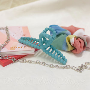 sky blue claw clip